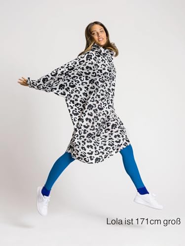 Ela Mo Regenponcho Damen - Stilvoller Fahrrad Regenschutz - wasserdicht - Super leicht - Poncho Regencape für Festival, Outdoor (Leo)