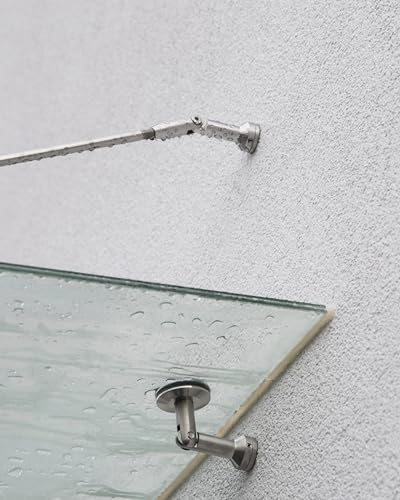 Palram Canopia by Vordach für Haustür Taurus 1500 Pultvordach 150 x 90 cm Silber Sonnenschutz Haustürvordach inkl. Regenrinne