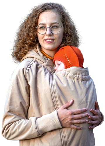 manduca by MaM Babywearing Jacket  SoftShell Jacket Sand  3in1 Outdoor-...