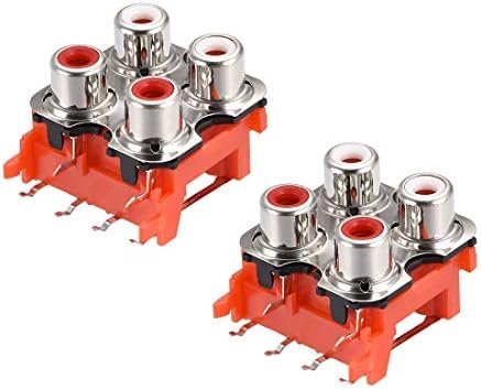 Uxcell PCB Panel Mount Single RCA Socket – 5 Stück, 2-polig, Schwarz, Für Audio/Video