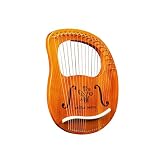 KERREY Harfe Leier Holz Mahagoni Lyre 19 Saiten Harp Musikinstrument Mit Tuning-Tool Für Klassische Musikliebhaber Anfänger (Color : Full-Blown Flower A)