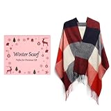 Miss Lulu Écharpe D'hiver Chaude pour Femme Motif Tartan Toucher Cachemire Cadeau Femmes...