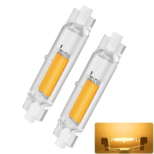 MJGFD Lampadine R7S LED 78mm Dimmerabile, Lampadina LED R7S 78mm 20W Equivalenti a 200W lampada Alogene, Bianca Calda 3000K 2000LM, Nessun Sfarfallio, Illuminazione Fascio 360°, 2er Pack