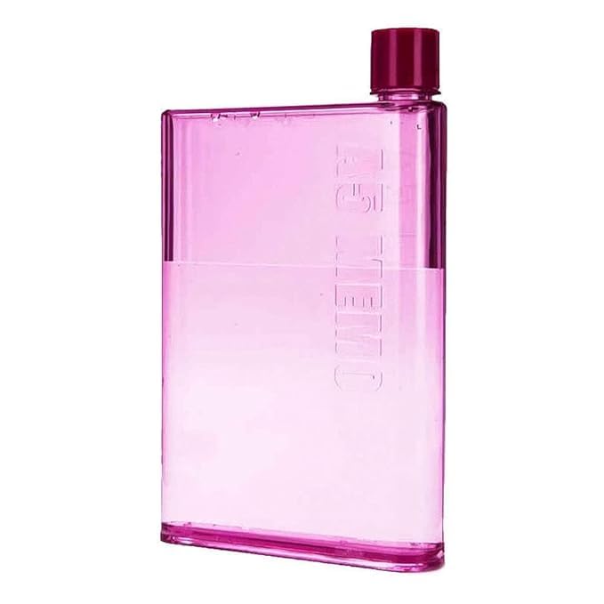NOBILEA Size Water Bottle, Notebook Memo Style Reusable Portable Ultra Slim Water Bottle for Men, Women, Kids, Travel, School Office Pack of 1, Plastic (500ml, Multicolor) (B0BXPLBXR9) Amazon Price History, Amazon Price Tracker