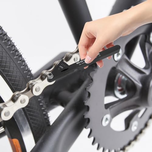 Lwuey Bike Chain Checker Tool, Chain Wear Indicator for Bicycle Cycle Maintenance Repair Aluminum Alloy Black - Image 3