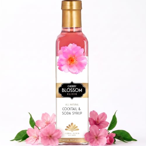 Floral Elixir Co. - All Natural FLOWER Syrup for Cocktails & Sodas, 8.5 oz (Cherry Blossom)