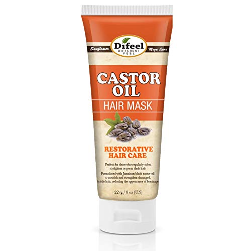 Difeel Castor Oil Hair Mask 8 Oz. - Damage Repair Masque, Castor Oil Hair Repair #TOP7