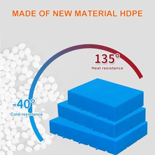 Heavy-Duty Plastic Pallets, Waterproof HDPE Ventilated Grid Storage Pads, Lightweight Interlocking Modular Pallet for Warehouses & Workshops (Blue, 40x30cm/16x12in)