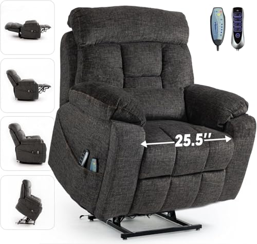 HBUI Lazy Boy Recliner Chair with Heated and Massage, 4 Motor Headrest, Lumbar Independent...