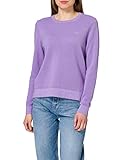 GANT Cotton Pique C-Neck Suéter, Morado Lavanda, M para Mujer