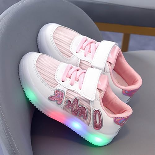 IWIHMIV Boys Athletic Shoes Casual Kids Light Up Tennis Running Shoes Comfortable Breathable Sneakers4