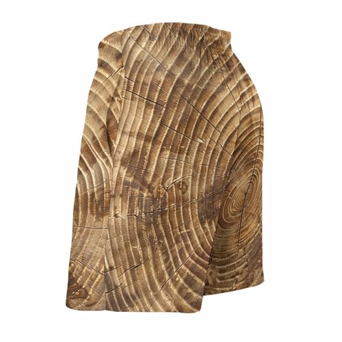 Men's Wood Grain Texture Swim Trunks, Quick-Dry Beach Shorts, Bathing Suit with Mesh Lining and Pocket4