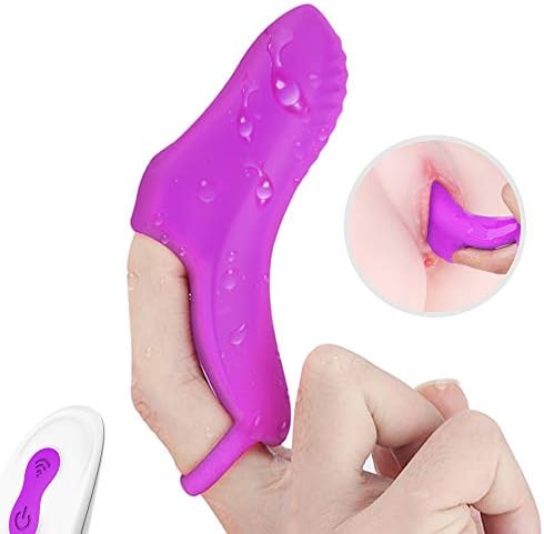 4.5 Inch Finger Wearable Massage Kit Stímùlà-tór, 9 Powerful Vibranting Modes, Wireless Remote Control Pussey Stímùlàting Tools for Couples Safe Smooth Skin-Like Silicone,IPX7 Waterproof (Purple)