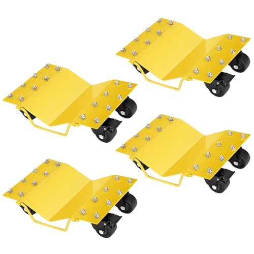 Car Wheel Dolly, 8000 LBS Capacity Car Dolly Set of 4, Wheel Dollies with Security Lock for Moving Cars