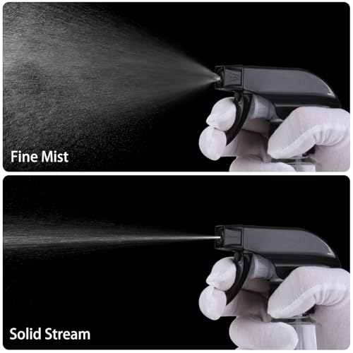 Plastic Spray Bottle 9.5 oz - 2 Pack Empty Spray Bottle for Hair, BPA Free Adjustable Mist/Stream for Plants, Cleaning, Pet3