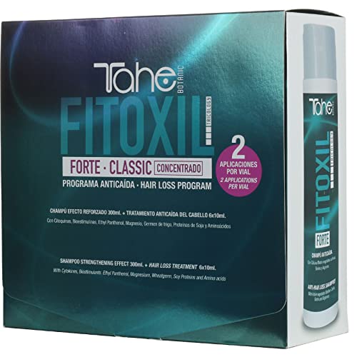 Tahe Fitoxil Pack Forte Classic Concentrado Programa Anticaída del Cabello (Champú 300 ml + Tratamiento 6 x 10ml)