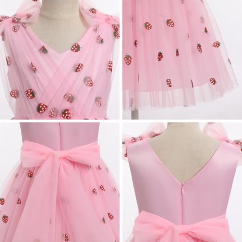 Image of IMEKIS Toddler Kids Girls Butterfly Dress Sparkle Sequins Tulle Wedding Formal Birthday Dresses 2-10T