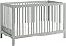 Oxford Baby 2 PC Nursery Set Essentials Island Full Size 4-in-1 Convertible Baby Crib with Round Spindles, Gray Essentials Changing Station with Round Spindles, Gray
