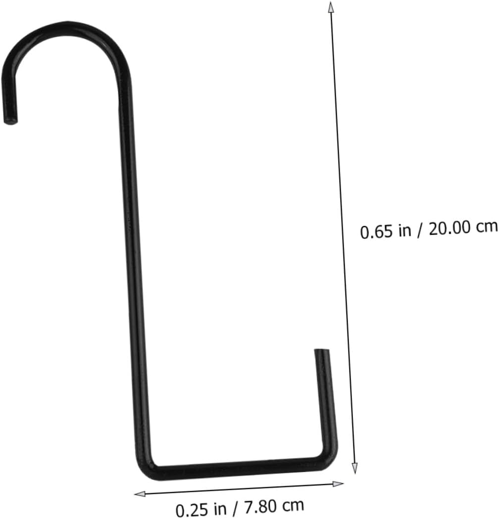 Kisangel 8pcs Black Iron Hanging Flowerpot Hooks Planter Holder Wall-Mounted Bracket for Balcony Garden Outdoor Plant Basket Display 3-8 Inch