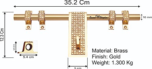 Image of Smart Shophar Parada Aldrop 14 Inches Gold Pack of 1 / Fancy Aldrop for Door Fittings /Single & Double Door Kit /Aldrop Lock Set, Door Latch, Door Accessories