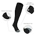 QBK Toddler Baseball Socks Youth Softball Tee Ball Kids Soccer Socks for Boy Girl 2 Pairs Black 8-10Y