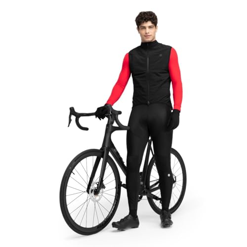 SIROKO SRX Ultra Warm Black Męska kamizelka termiczna rowerowa, Czarny (Black), L