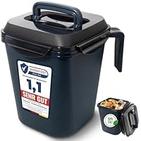 Celexqua Biomülleimer Küche 5L – Geruchsdicht mit Gummidichtung – Komposteimer spülmaschinengeeignet & BPA-frei – Innensieb & ohne Mülltüten nutzbar