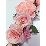 Wedding Arch Flowers, Artificial Floral Swags, 23" Decorative Swag, Welcome Sign Flowers, Artificial Flower Swag for Door Wedding Party Wall Home Decor (Peach) - Image 3