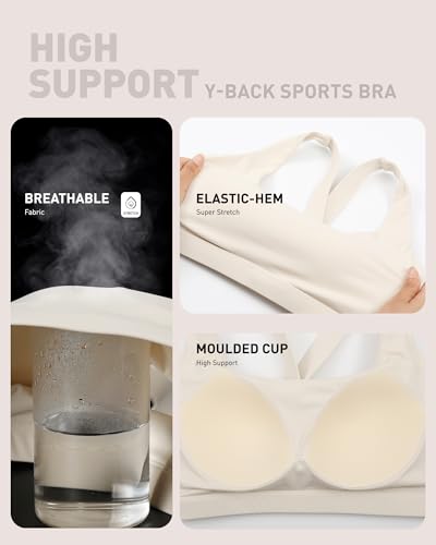 Image of RUNNING GIRL Sports Bras for Women, Molded Cup High Impact Sports Bra Workout Bras for Women High Support Racerback