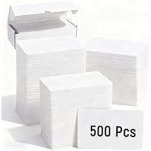 500 Pack Premium Blank PVC Cards, White CR80 30 Mil Plastic ID Cards for Photo ID Badge Printers, Blank Credit Card Business Card Fit Most Printers