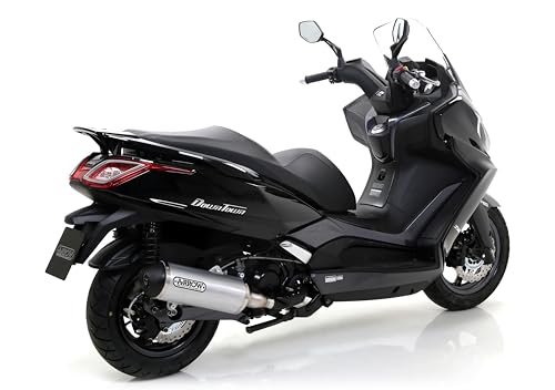 ARROW URBAN ALUMINIUM DARK SILENCER WITH DARK END CAP KYMCO DOWNTOWN 350I ’16/19 HOMOLOGATED URBAN BLACK ALUMINIUM EXH. WITH BLACK INOX ENDCAP FOR ARROW LINKPIPE