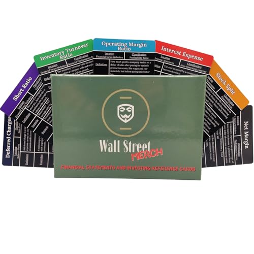 Wall Street Merch Investment Flashcards: Master Financial Statements - Learn to Analyze Balance...