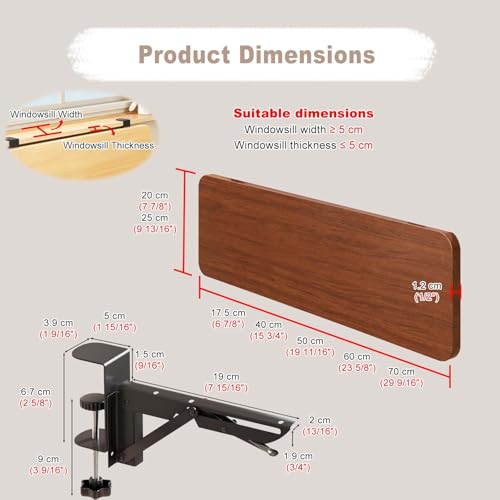 Extensor de estante de ventana de MDF mesa de repisa estable y elegante 3