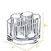 Kryllic Lipstick Holder, Essential Oils Makeup Storage Organizer - Clear Round Countertop Holder with 7 Slots Organizers for Brushes Nail Polish Eyeshadow Pens Make Up & Office Supplies