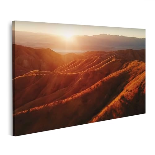 Tableau coucher de soleil désert : une déco murale salon majestueuse pour s'évader au quotidien
