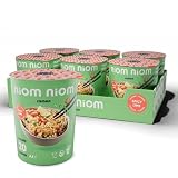 NIOM NIOM Ramen Instantnudeln - leicht scharf | Fertiggericht Vegan Bowl - Spicy Lime Geschmack | Halal & Kosher Protein-Nudeln (Ramen) - schnelle Zubereitung - 6 Stk.
