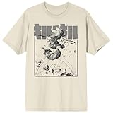 Kill La Kill Ryuko Matoi Attack Stance Adult Natural Crew Neck Short Sleeve T-Shirt