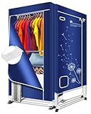 KASYDoFF Tragbarer Wäschetrockner, 1600W Elektrisch Tragbarer Wäschetrockner, 170cm Klappbare Wäscheständer Platzsparend, Digitaler Automatik-Timer Tragbarer Wäschetrockner für Wohnung und Haus