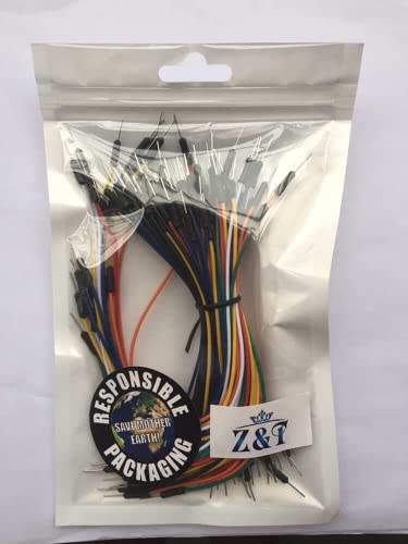 Z&T 130Pcs Solderless Flexible Breadboard Jumper Wires Kit Male To Male, Multicolored Dupont Cables Proto Circuit Board Jumper Wires For Diy Arduino Raspberry Pi 12 16 20 25Cm Optional Ribbon Cables #TOP5