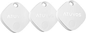 ATUVOS Air Tracker Tags-3 Pack, Bluetooth Luggage Tracker Works with Apple Find My APP (iOS Only, Not for Android), Keys Finder and Item Locator for Luggage, Backpack, Suitcases, Replaceable Battery