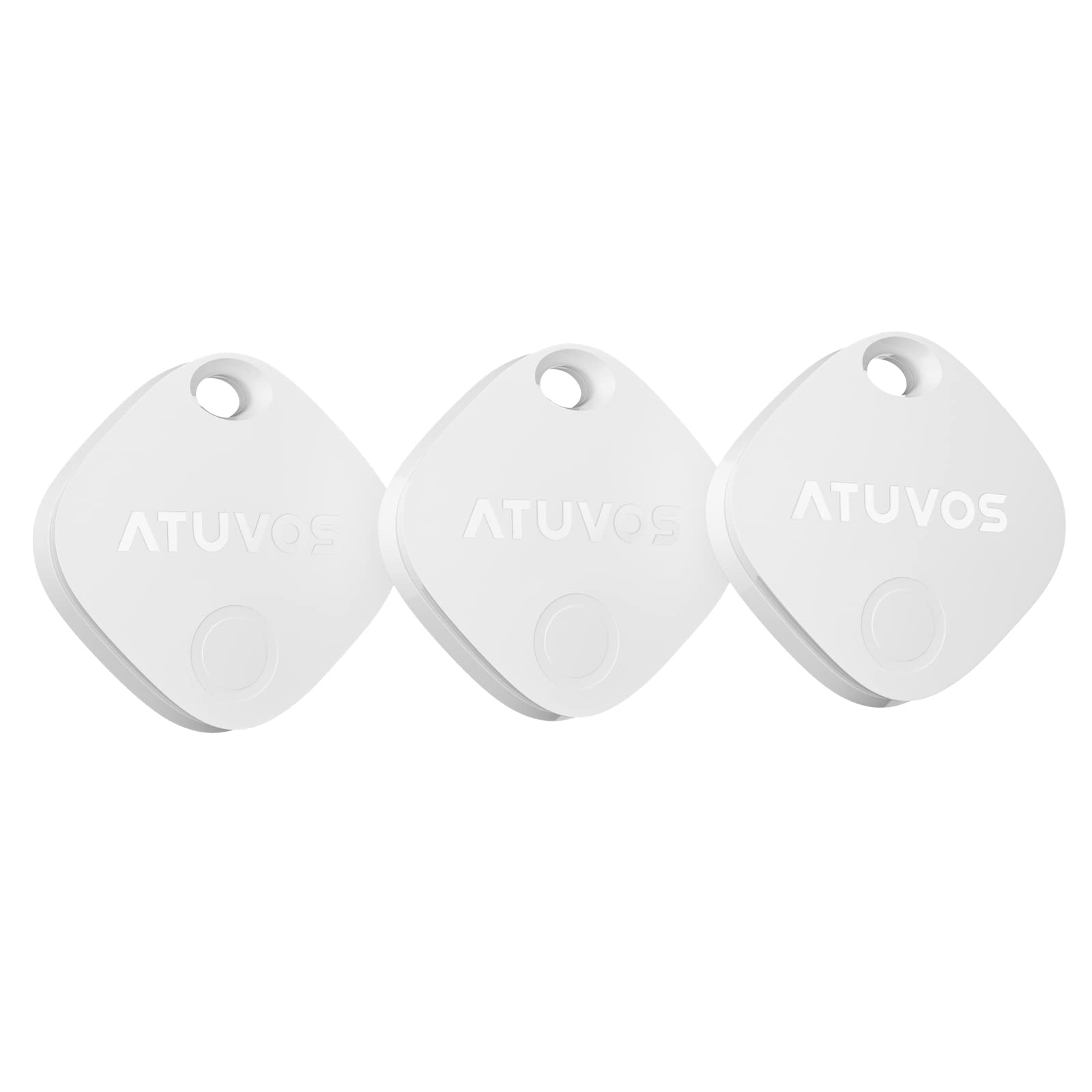 ATUVOS Air Tracker Tags-3 Pack, Bluetooth Luggage Tracker Works with Apple Find My APP (iOS Only, Not for Android), Keys Finder and Item Locator for Luggage, Backpack, Suitcases, Replaceable Battery