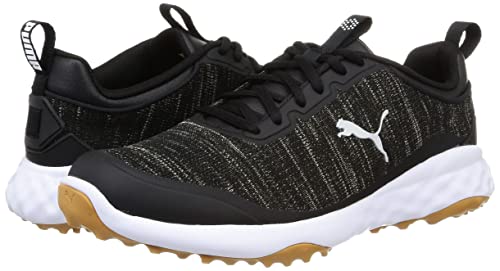 Image of Puma Fusion Pro Men's Golf Shoes, 23 Fall /Winter Colors Puma Black /Puma Silver (377041) (03), 8.5