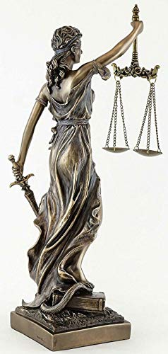 Estatua de la Diosa Romana de la Justicia 13 pulgadas miniatura 3