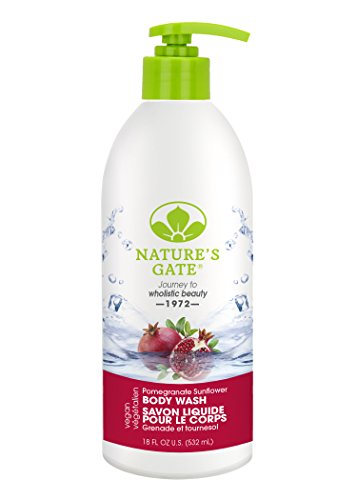 Nature's Gate Pomegranate Sunflower Velvet Moisture Body Wash, 18 Ounce (Pack of 2)