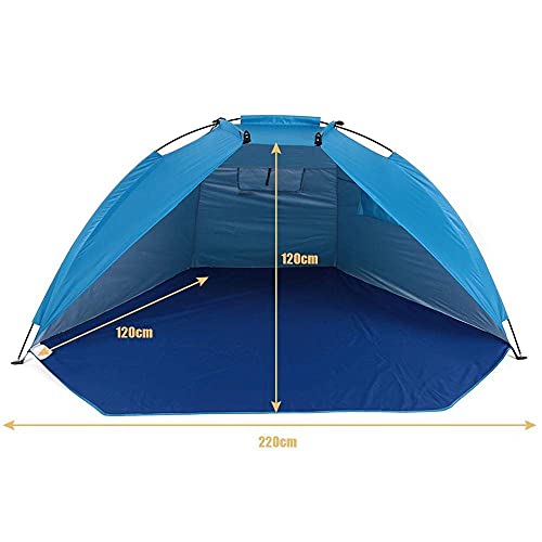Tienda de playa impermeable pop-up con protección ultraligera 7