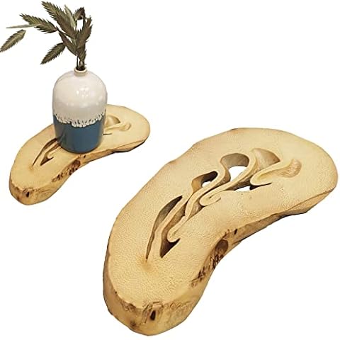 2 Pack Bamboo Special Plant Stands, 10 Inch Natural Indoor Plant Holder, Decorative Table Trivet, I-lan Cover