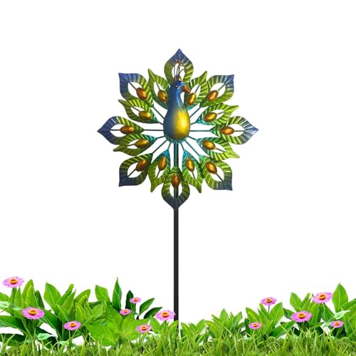 Mulino a da giardino | A forma di metallico creativo – fiori d'arte di ferro creativo | per aiuole linea di recinzione marciapiede cimitero prato lato piscina terrazza cortile urbano