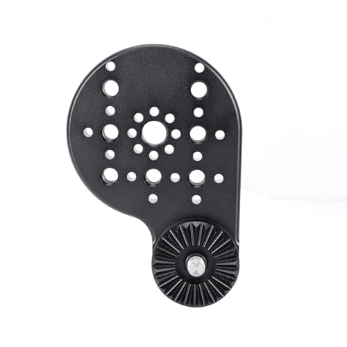 NICEYRIG 三脚用アダプター ManfrottoのMVK500AM/MVH500AH/smallrig/Leofoto/Milibooの801/802などビデオ三脚用 ビデオ雲台の菊座アダプター ロゼッタマウント 菊座チーズプレート ロゼットアクセサ