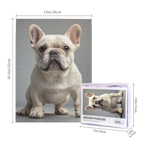 500 Piece Puzzles for Adults Personalized Wooden Puzzles French Bulldog Jigsaw Puzzles Gift Custom Puzzle from Photos Challenging Puzzles for Family Wedding Christmas Birthday Gifts 20.4 x 15 in - Image 2