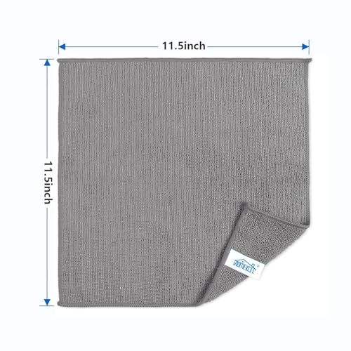 HOMEXCEL Grey Microfiber Cleaning Cloth, 8 Pack Cleaning Towels for Kitchen, Lint Free, Scratch-Free, Highly Absorbent, and Reusable Cleaning Rags for House, Window and Glass, Cars, 11.5 X11.5 inch